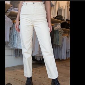 Cream High-Rise Painter Pants